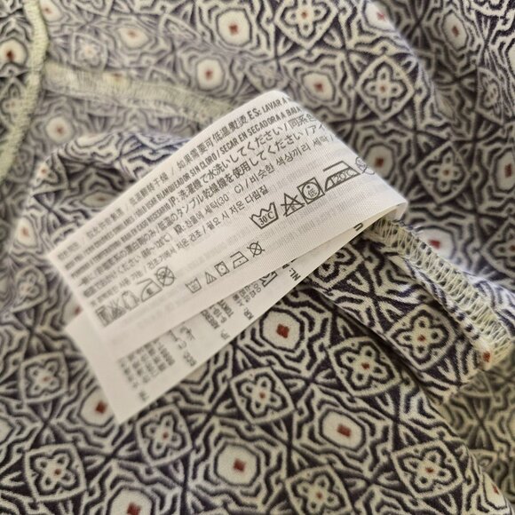 Abercrombie & Fitch Dress Black White Sleeveless Printed Keyhole Back  jh1846 - Picture 7 of 7